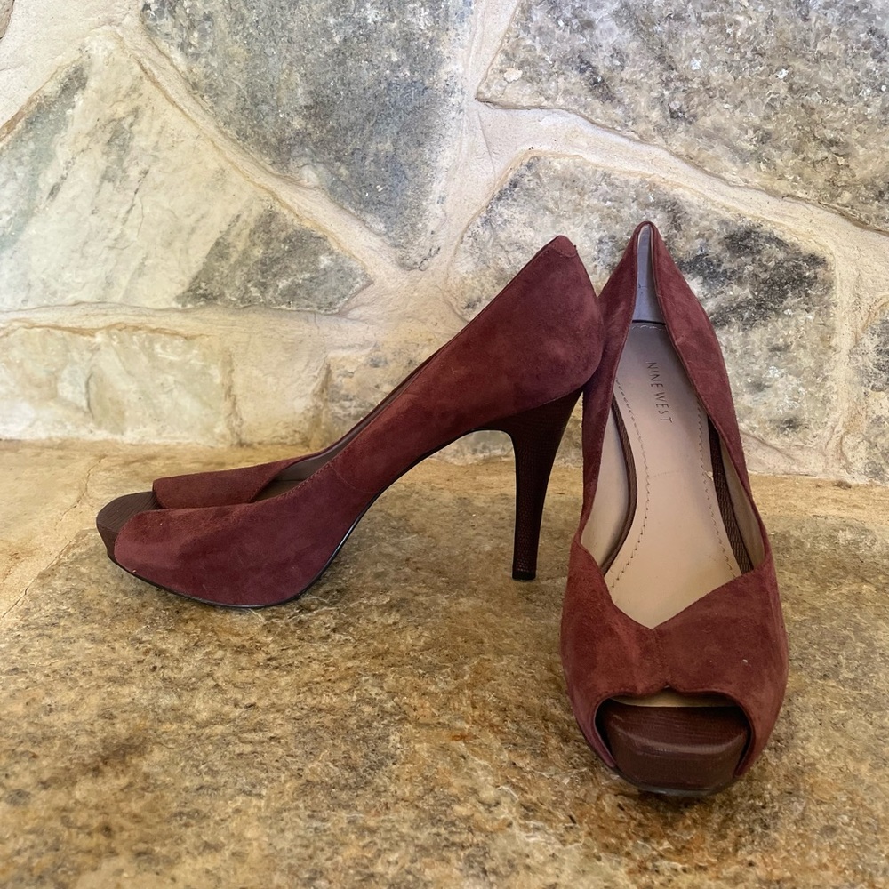Nine West maroon heels